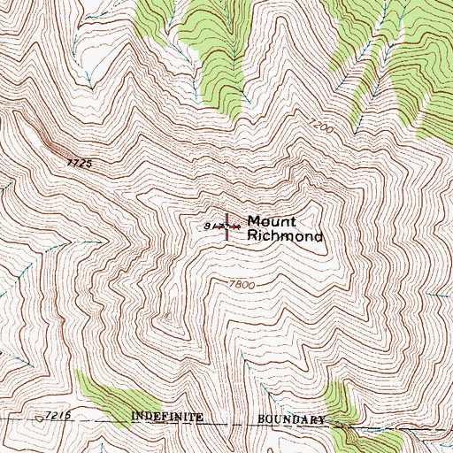 Topographic Map of Mount Richmond, MT
