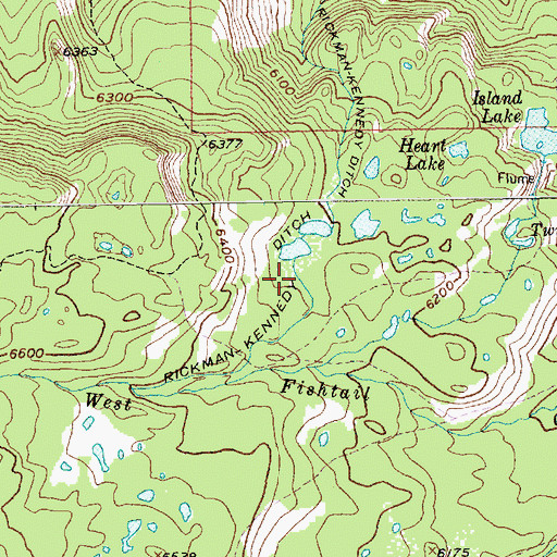 Topographic Map of Rickman-Kennedy Ditch, MT