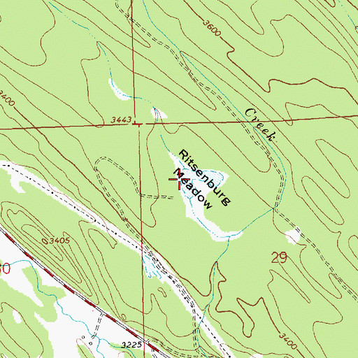 Topographic Map of Ritsenburg Meadow, MT