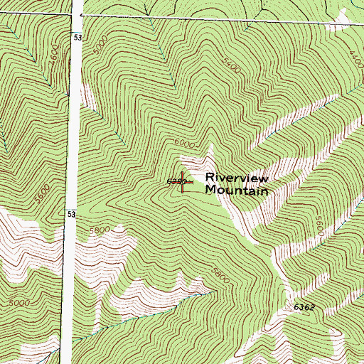 Topographic Map of Riverview Mountain, MT