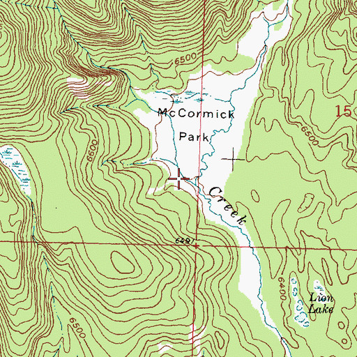 Topographic Map of Roberts Creek, MT