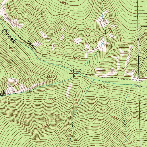 Topographic Map of Roberts Creek, MT