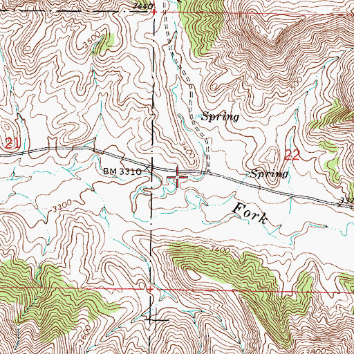 Topographic Map of Roberts Gulch, MT