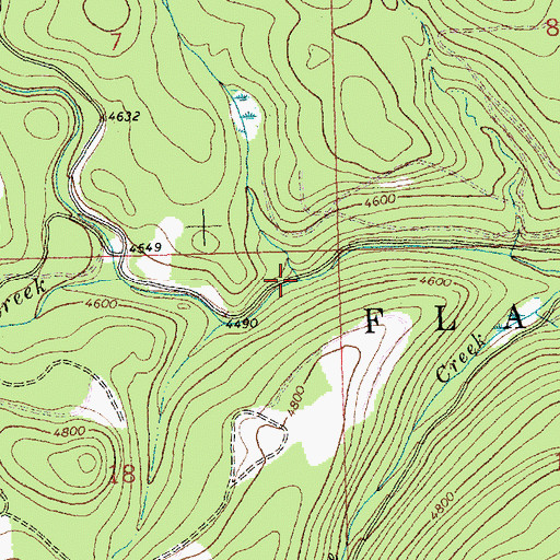 Topographic Map of Robertson Creek, MT
