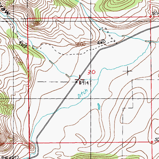Topographic Map of Robinson Draw, MT