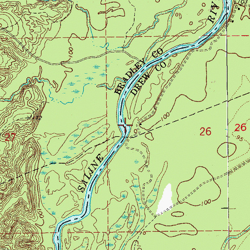 Topographic Map of Berry Island (historical), AR