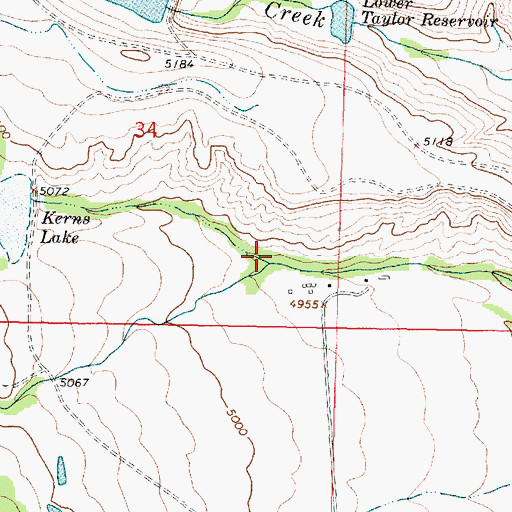 Topographic Map of Robinson Gulch, MT