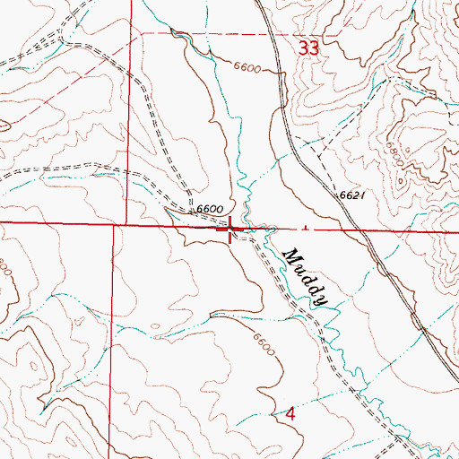 Topographic Map of Rock Canyon, MT