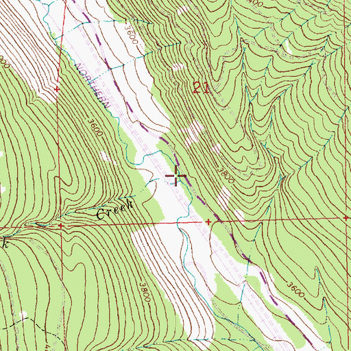 Topographic Map of Rock Creek, MT
