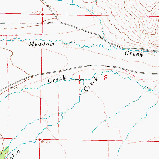 Topographic Map of Rock Creek, MT