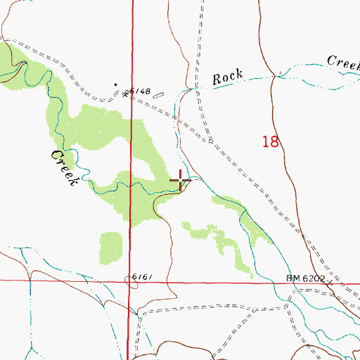 Topographic Map of Rock Creek, MT