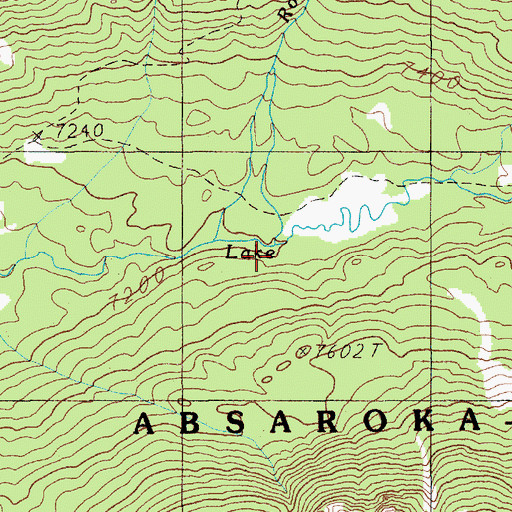 Topographic Map of Rock Creek, MT
