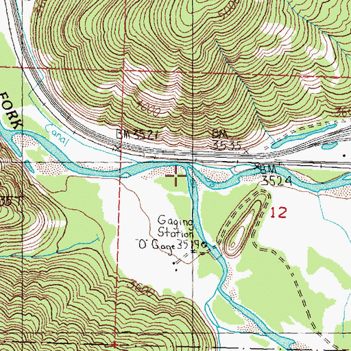 Topographic Map of Rock Creek, MT