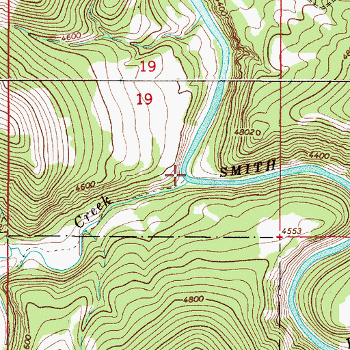 Topographic Map of Rock Creek, MT