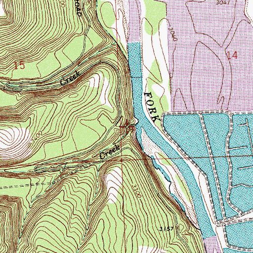 Topographic Map of Rock Creek, MT