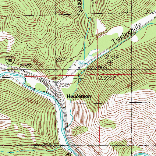 Topographic Map of Rock Creek, MT