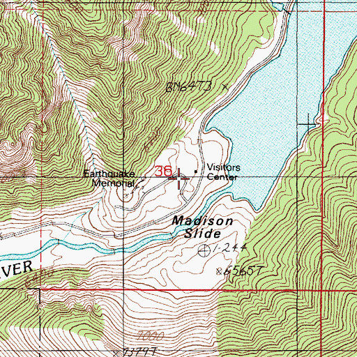 Topographic Map of Rock Creek Campground, MT