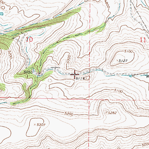 Topographic Map of Rock Creek Ditch, MT