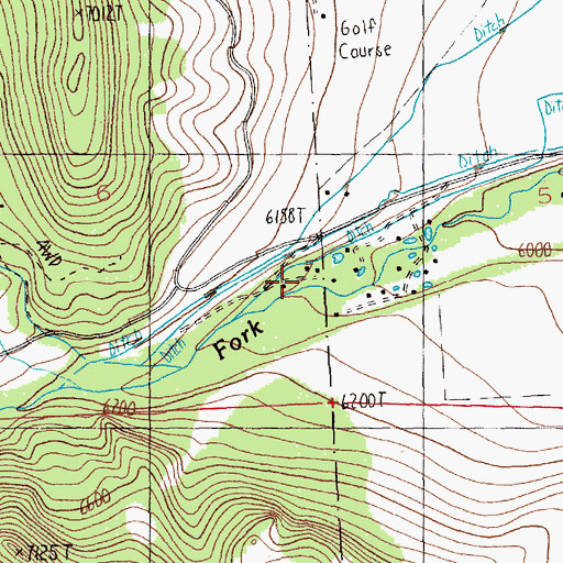 Topographic Map of Rock Creek Ranger Station, MT