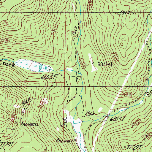 Topographic Map of Rocker Creek, MT