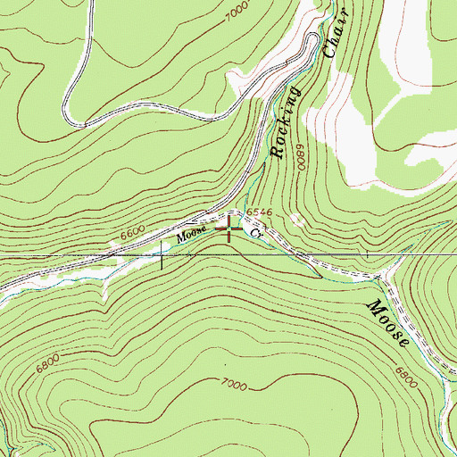 Topographic Map of Rocking Chair Creek, MT