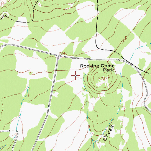 Topographic Map of Rocking Chair Park, MT