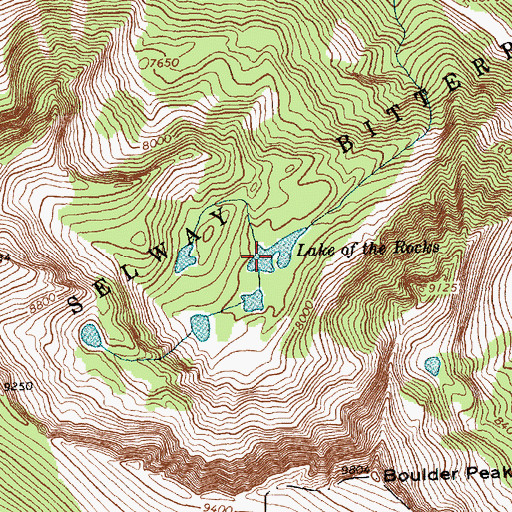 Topographic Map of Lake of the Rocks, MT