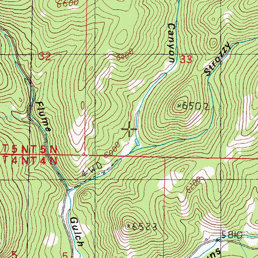 Topographic Map of Rocky Canyon, MT