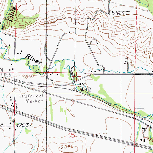 Topographic Map of Rocky Creek, MT