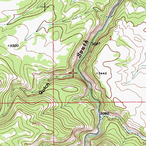 Topographic Map of Rocky Gulch, MT