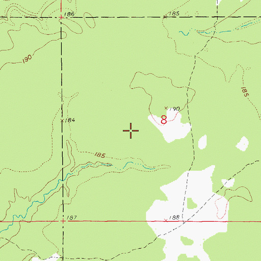 Topographic Map of Brush Prairie, AR