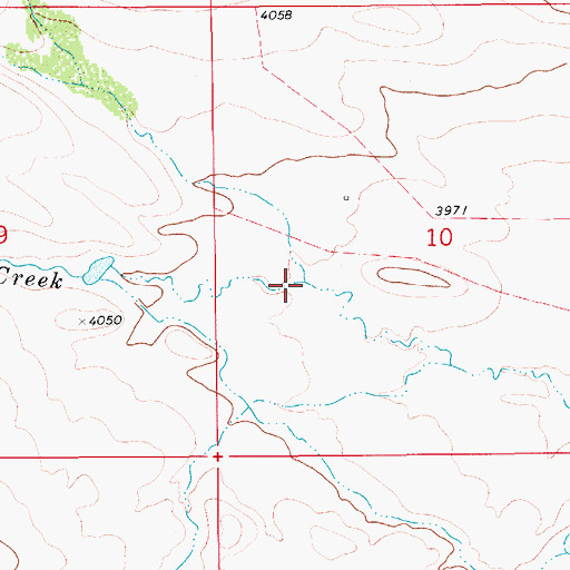 Topographic Map of Rose Creek, MT