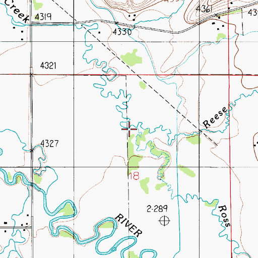 Topographic Map of Ross Creek, MT