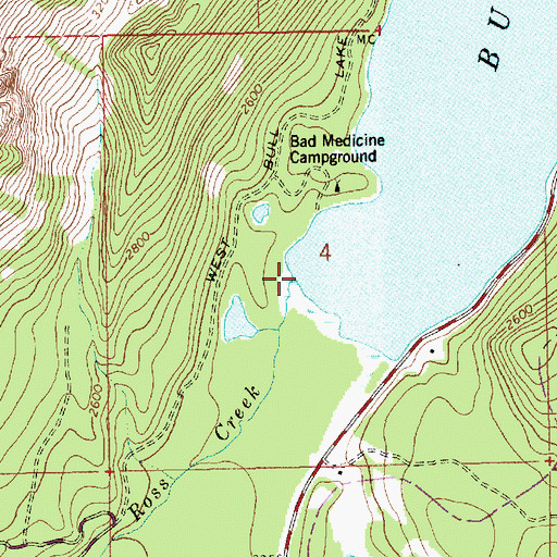 Topographic Map of Ross Creek, MT