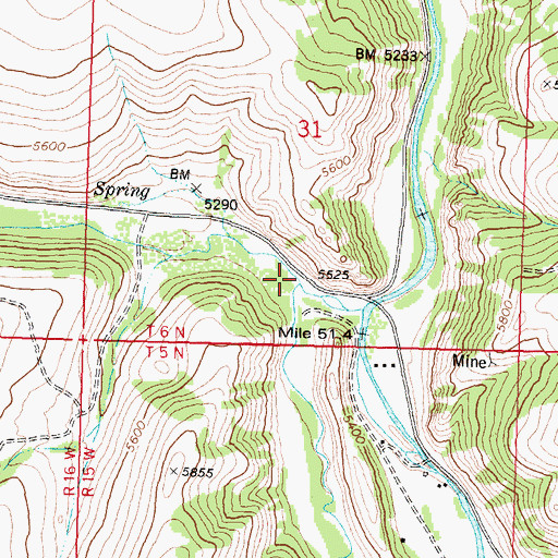 Topographic Map of Ross Fork, MT