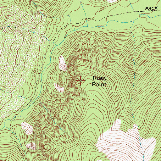 Topographic Map of Ross Point, MT