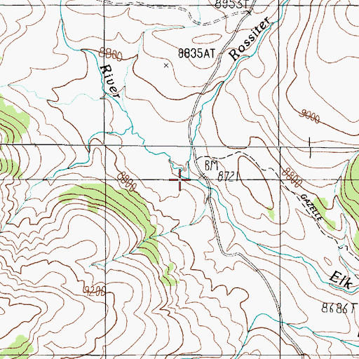 Topographic Map of Rossiter Creek, MT