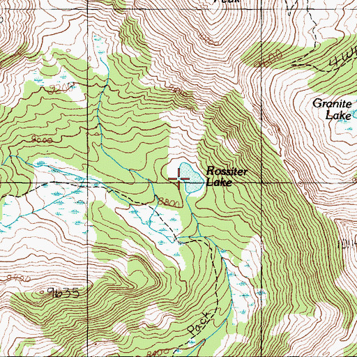 Topographic Map of Rossiter Lake, MT