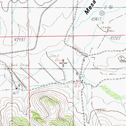 Topographic Map of Mesa Draw, AZ