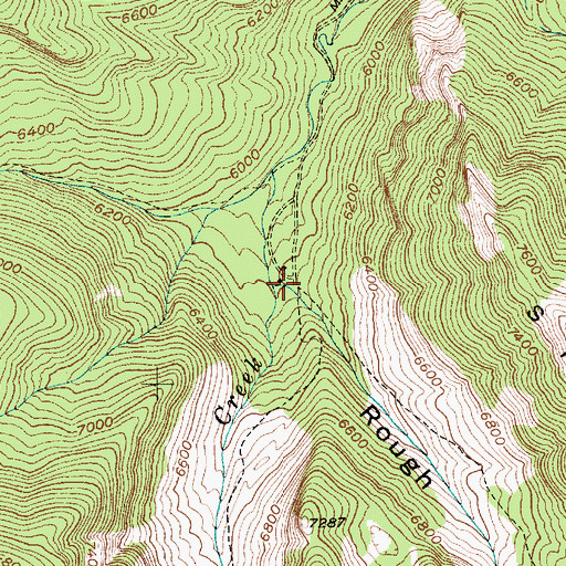 Topographic Map of Rough Draw, MT