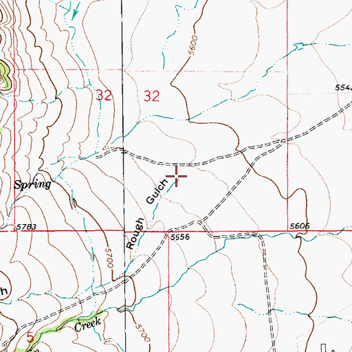 Topographic Map of Rough Gulch, MT