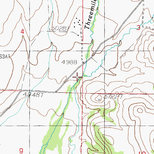 Topographic Map of Ballarat Creek, MT