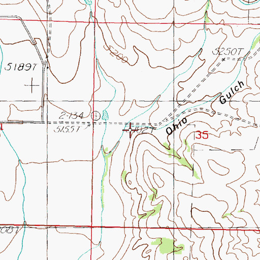 Topographic Map of Ohio Gulch, MT