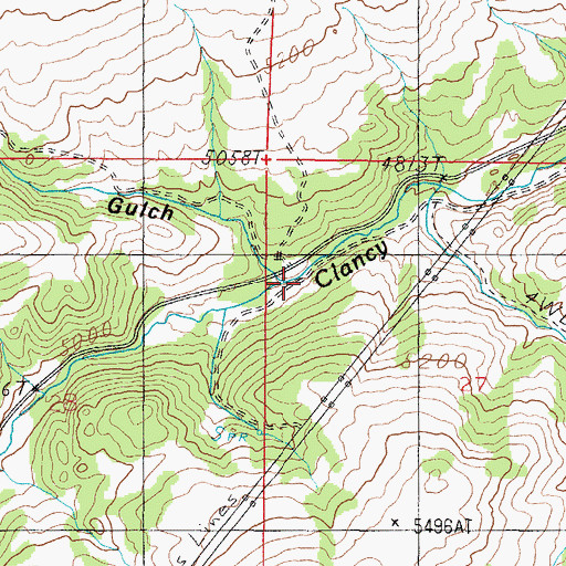 Topographic Map of Roe Gulch, MT
