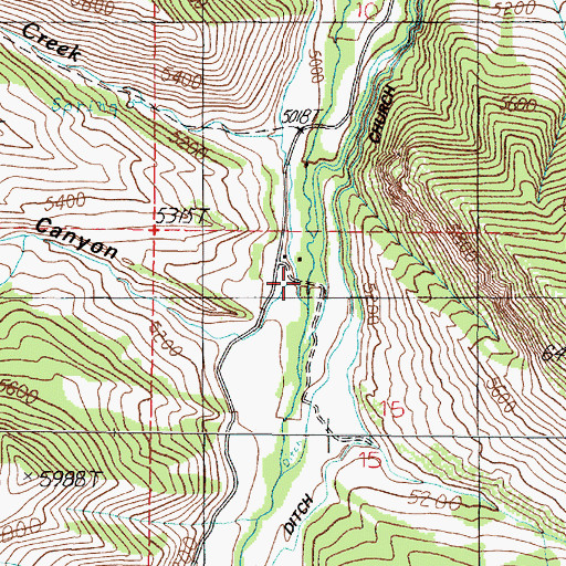Topographic Map of Pole Canyon, MT