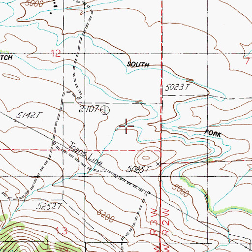 Topographic Map of Rundell Ditch, MT