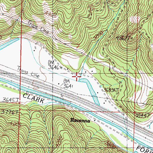 Topographic Map of Ryan Creek, MT