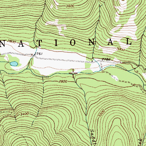 Topographic Map of Saddle Creek, MT