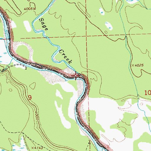 Topographic Map of Sage Creek, MT