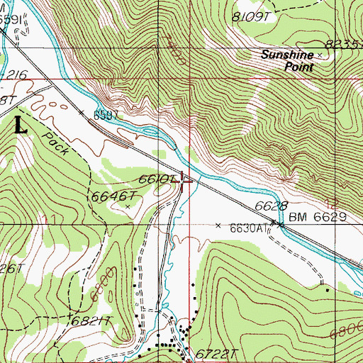Topographic Map of Sage Creek, MT